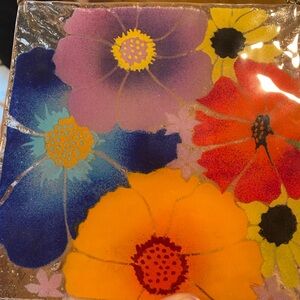 Colorful Floral Glass Window Hanging